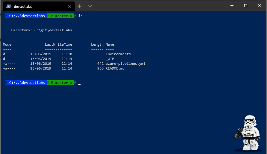 Screenshot of Windows Terminal with missing icons.